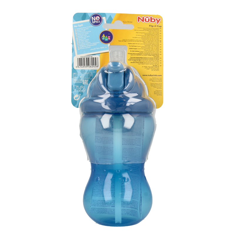 Nuby Flip it 360ml 12+ maanden blauw 1 Stuks