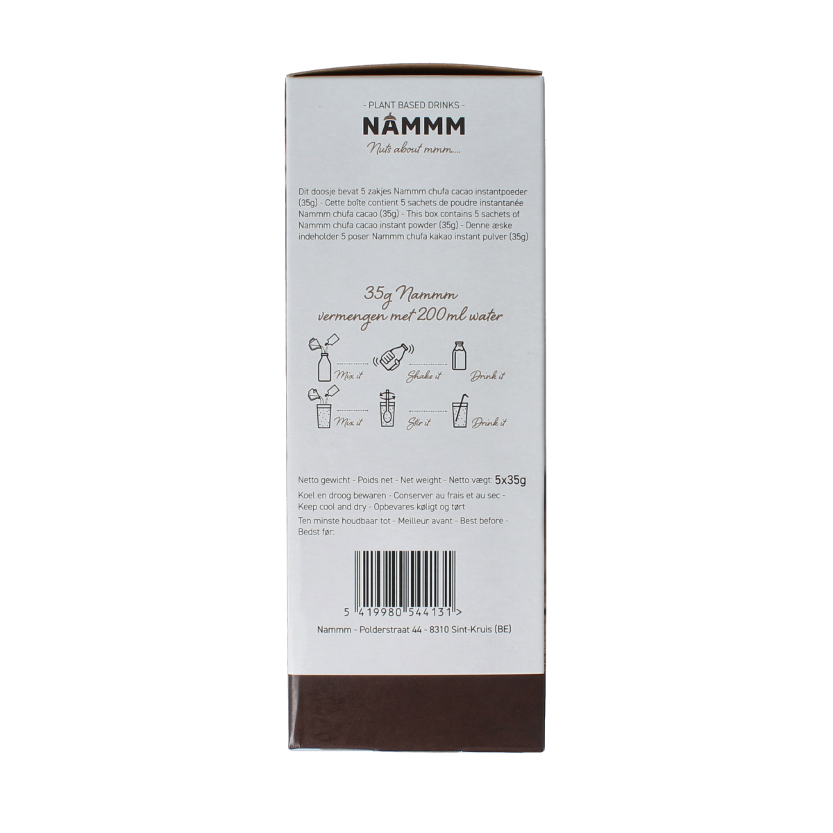Nammm Chufa drink cacao 5.00 Sachets