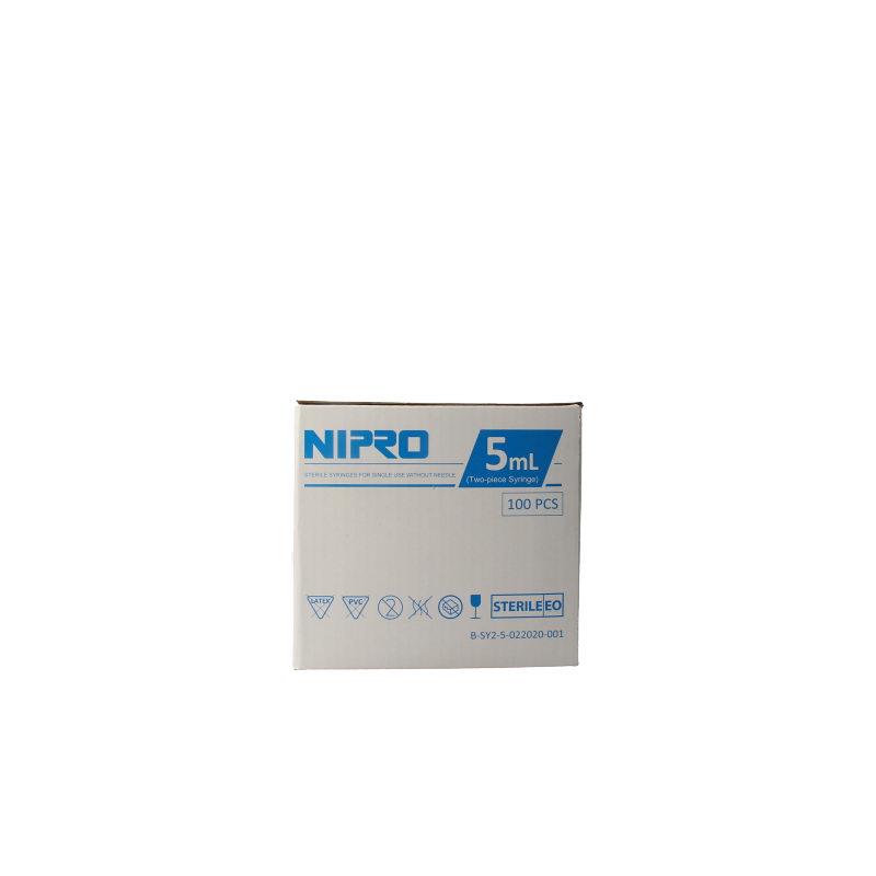 Nipro Injectiespuit 2-delig 5ml luer slip excentrisch 100 Stuks