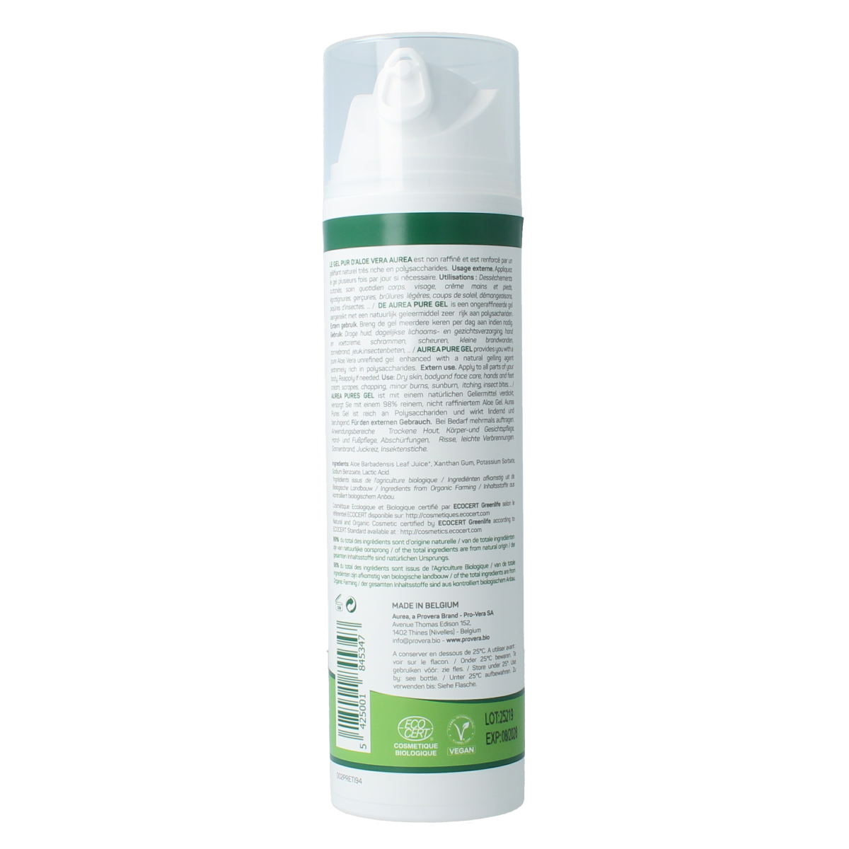 Aurea Aloe vera huidgel 150+50 bio 200.00 Milliliter
