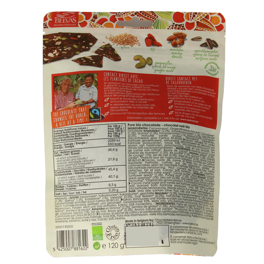 Belvas Thins puur goji amandel bio 120 Gram