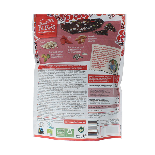 Belvas Thins puur goji amandel bio 120.00 Gram