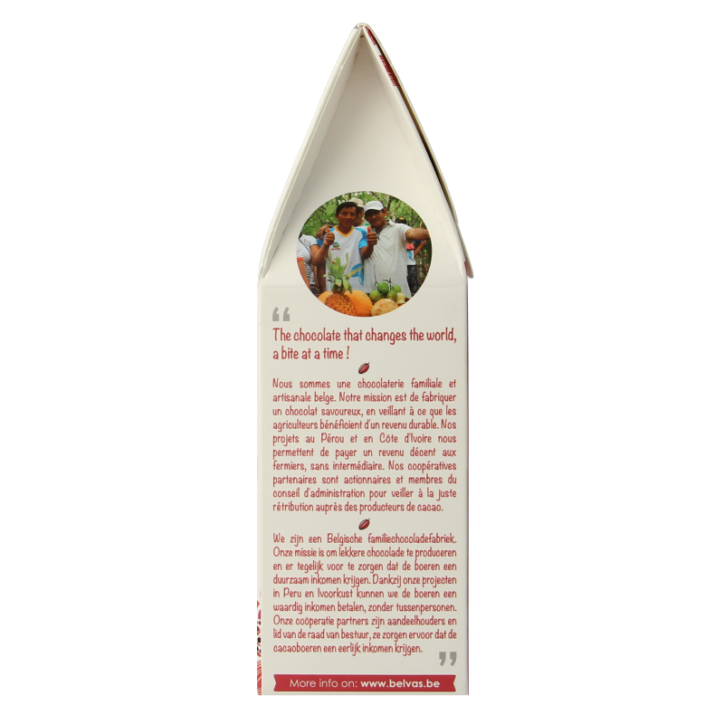 Belvas Choco hart hazelnoot praline bio 100 Gram