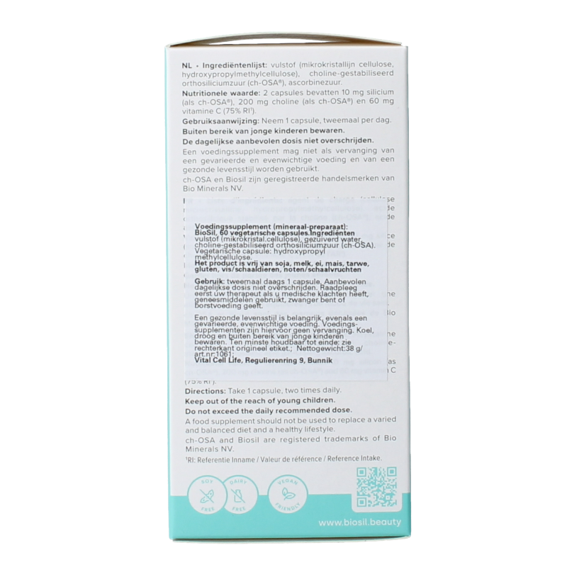 Biosil Huid haar nagels 60 Vegetarische capsules