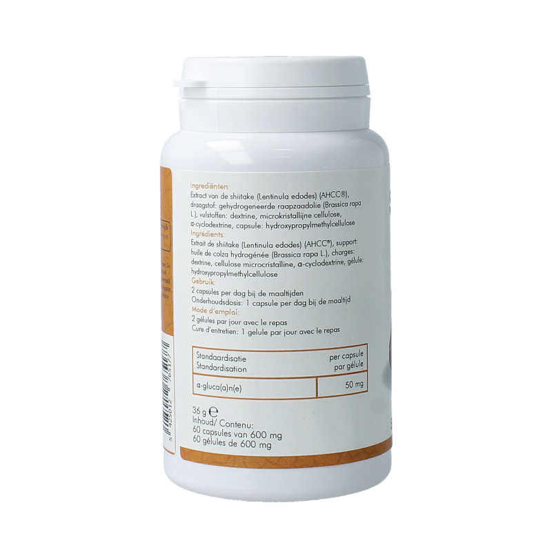 SoriaBel Shiitake AHCC 500mg 60 Capsules