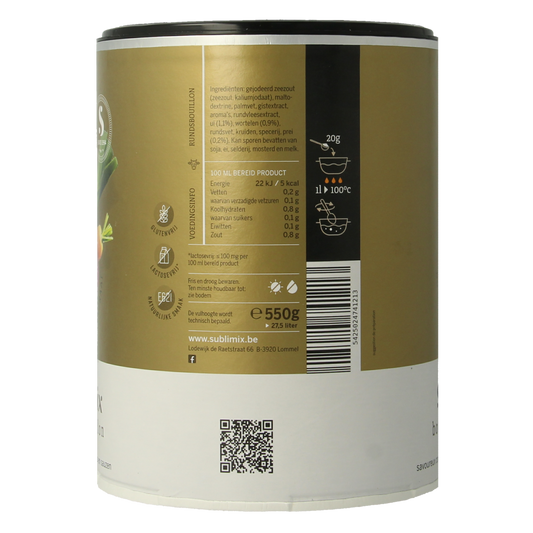 Sublimix Rundvleesbouillon glutenvrij 550.00 Gram