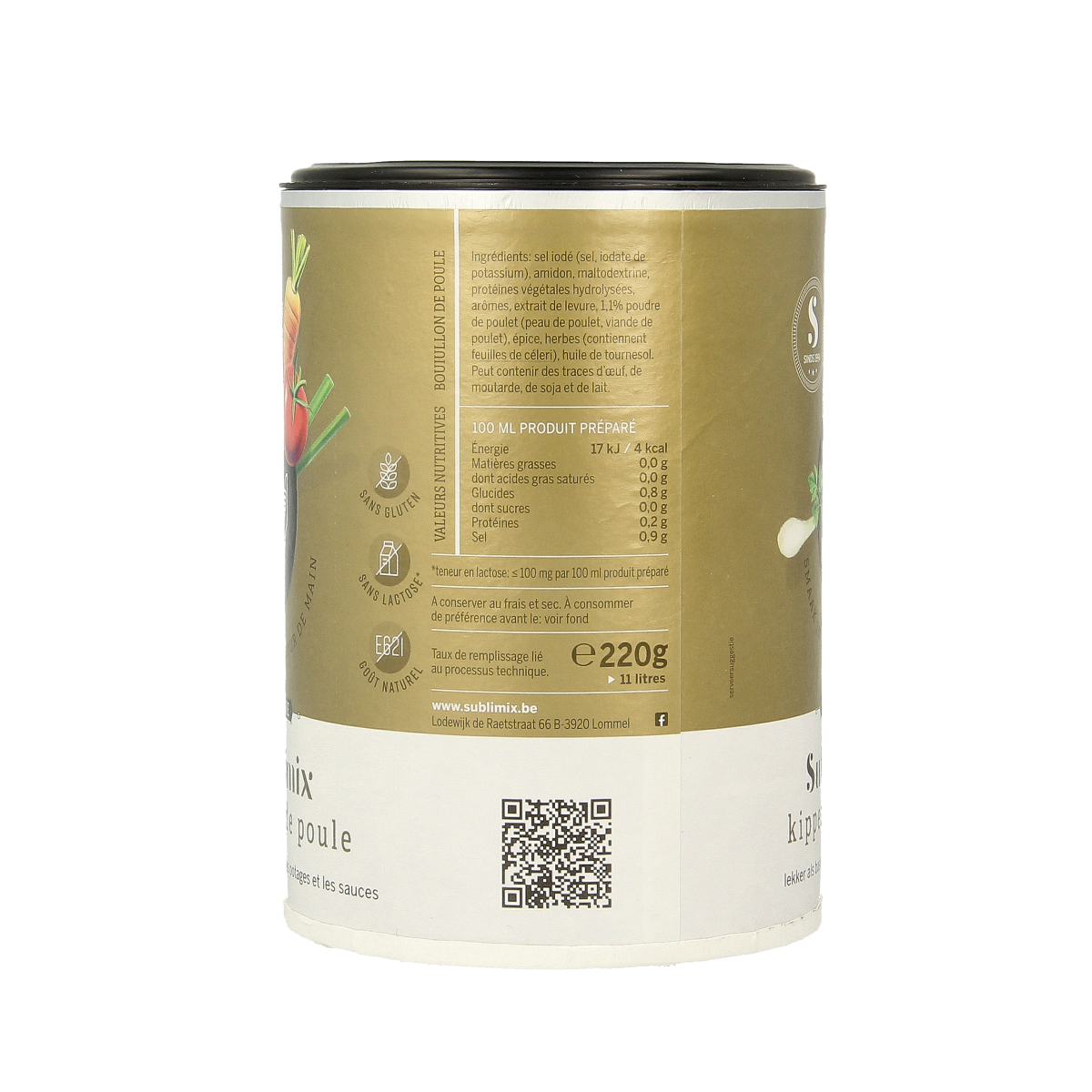 Sublimix Kippenbouillon glutenvrij 220.00 Gram