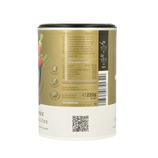 Sublimix Kippenbouillon glutenvrij 220.00 Gram
