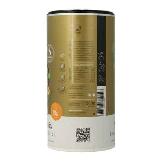 Sublimix Groentebouillon zoutarm glutenvrij 260 Gram