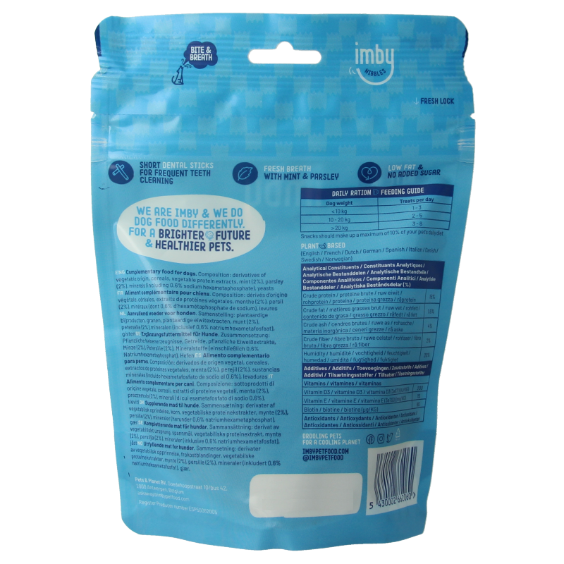 Imby Pet Food Hondensnack dental stick vegan 100 Gram