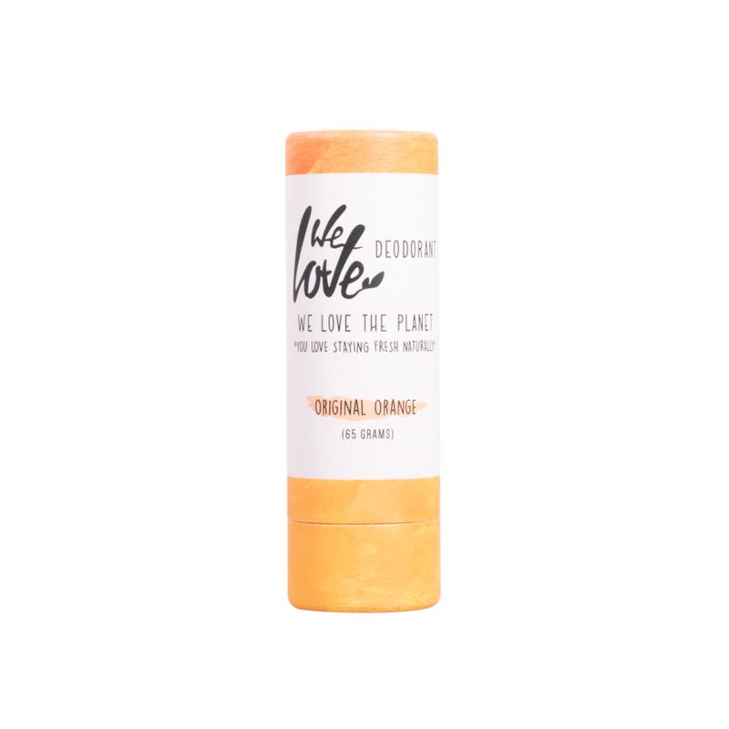 We Love 100% Natural deodorant stick original orange 65 Gram