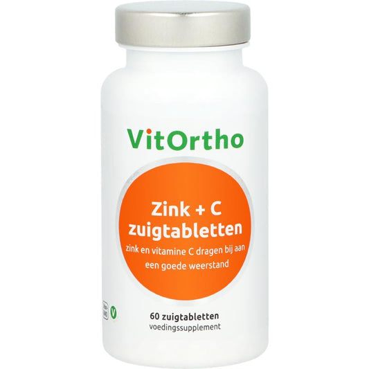 VitOrtho Zink + C zuigtabletten 60 Zuigtabletten