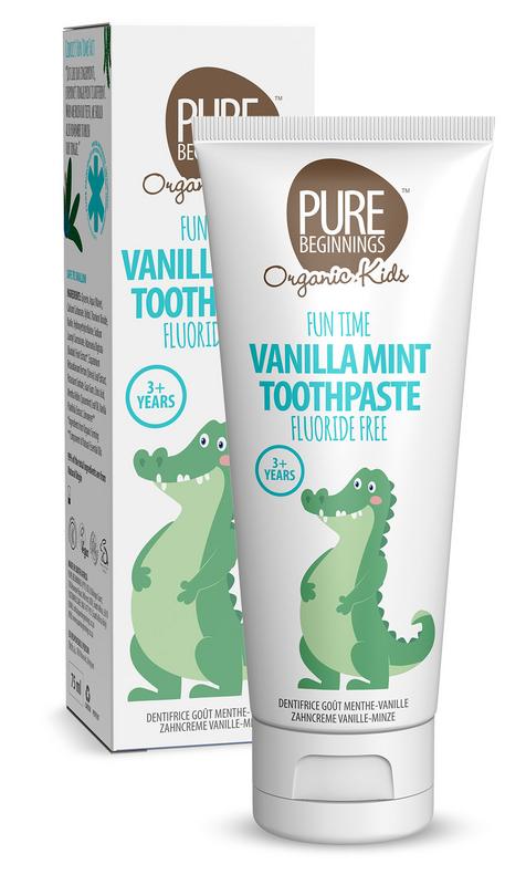 Pure Beginnings Vanilla mint toothpaste xylitol 75 Milliliter
