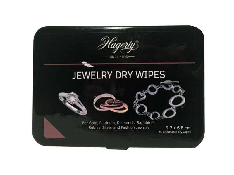 Hagerty Jewelry dry wipes 25 Stuks