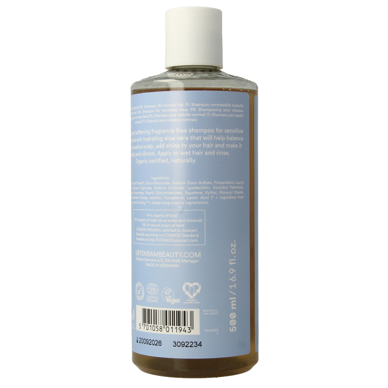 Urtekram Find balance shampoo gevoelige huid 500 Milliliter