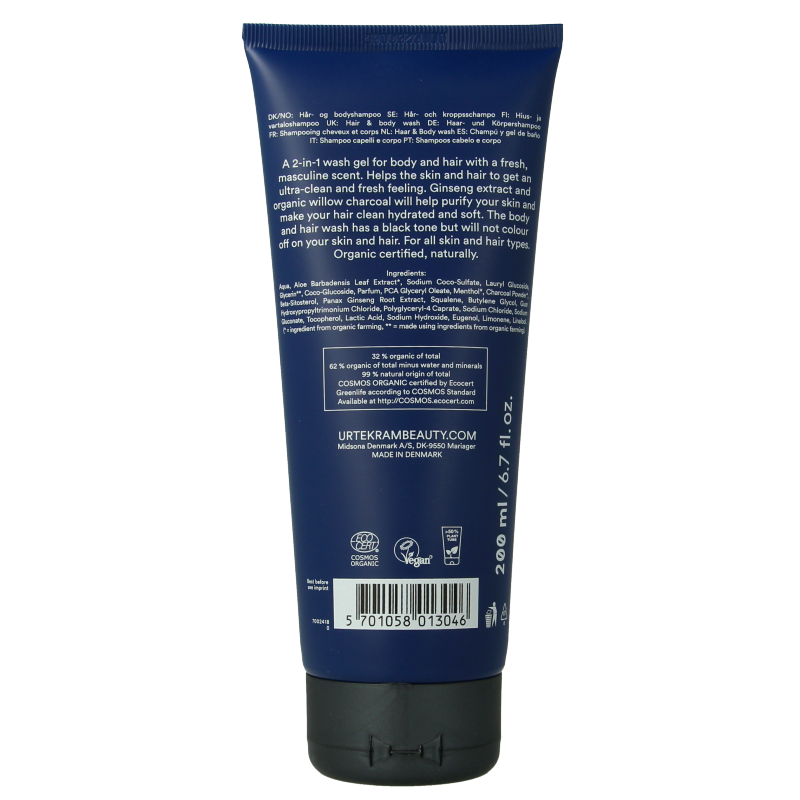 Urtekram Men haar en body wash 200 Milliliter