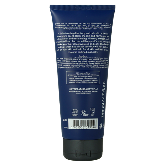 Urtekram Men haar en body wash 200 Milliliter