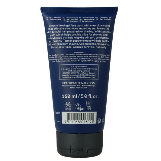 Urtekram Men gezichtswash 150 Milliliter