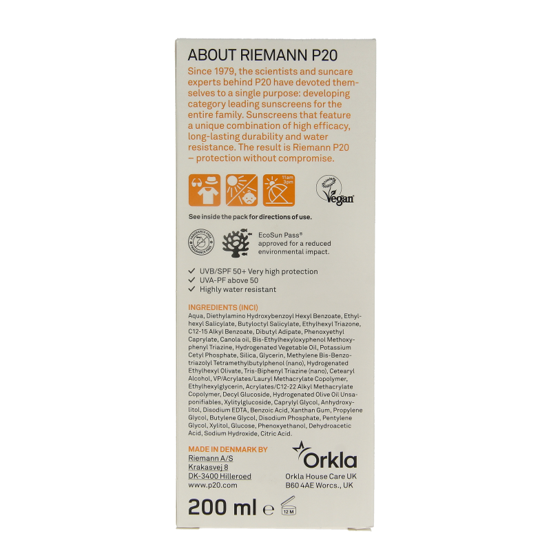 P20 Lotion kids SPF50+ 200 Milliliter
