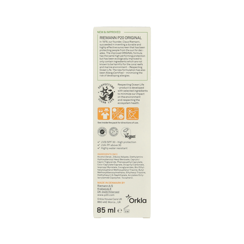 P20 Original spray SPF30 85 Milliliter