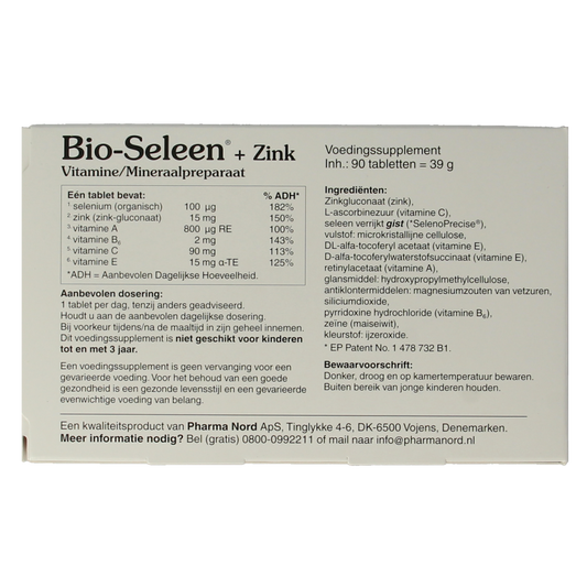 Pharma Nord Bio seleen & zink 90.00 Tabletten
