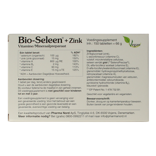 Pharma Nord Bio seleen & zink 150.00 Tabletten