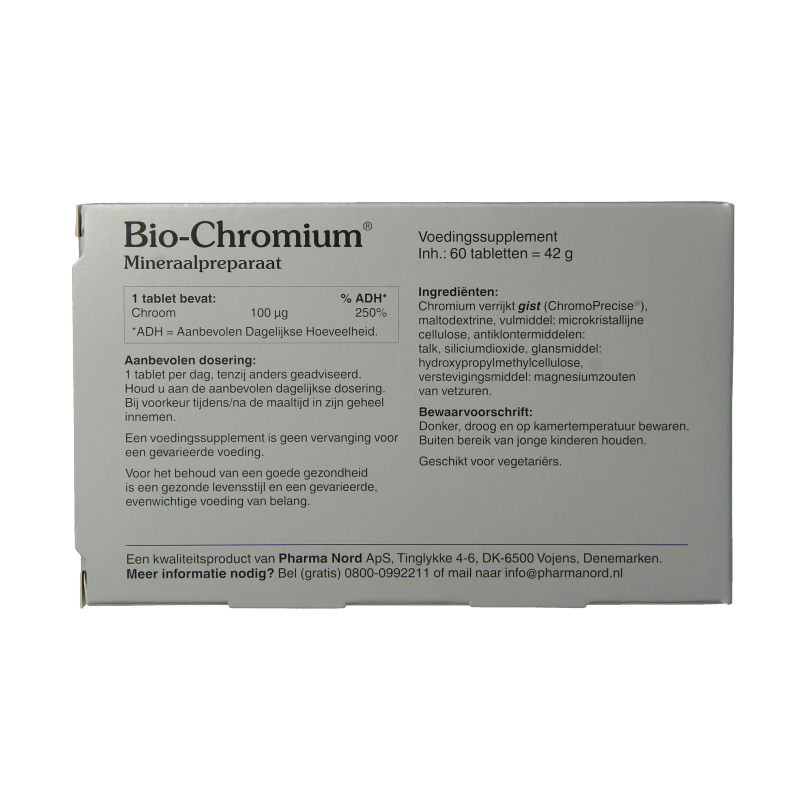 Pharma Nord Bio chromium bloedsuiker 60 Tabletten