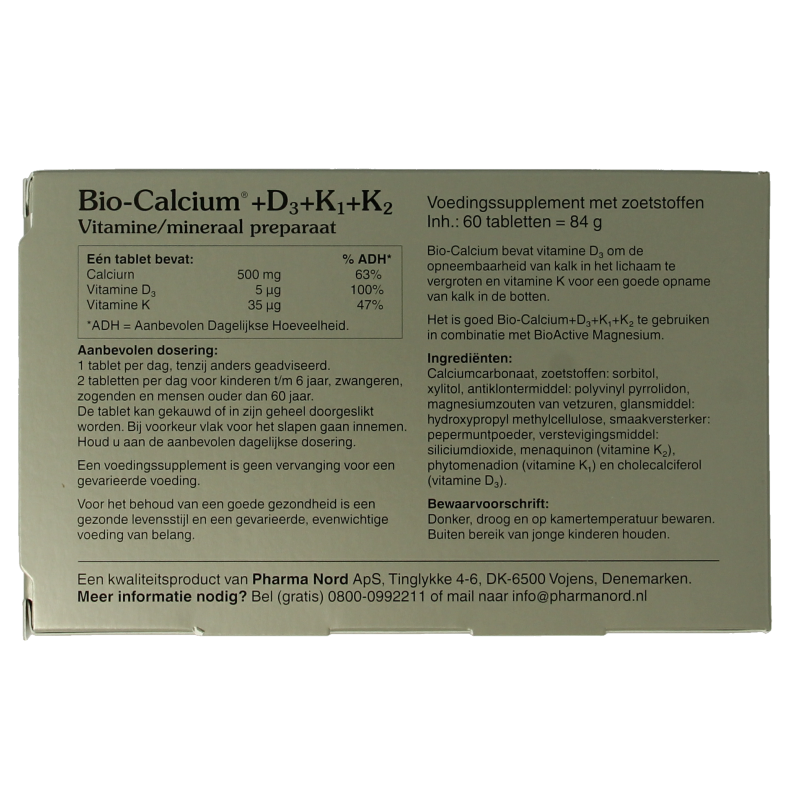 Pharma Nord Bio calcium & D3 & K1 & K2 60 Tabletten