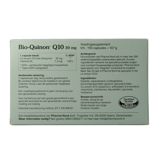 Pharma Nord Bio quinon Q10 30mg 150.00 Capsules
