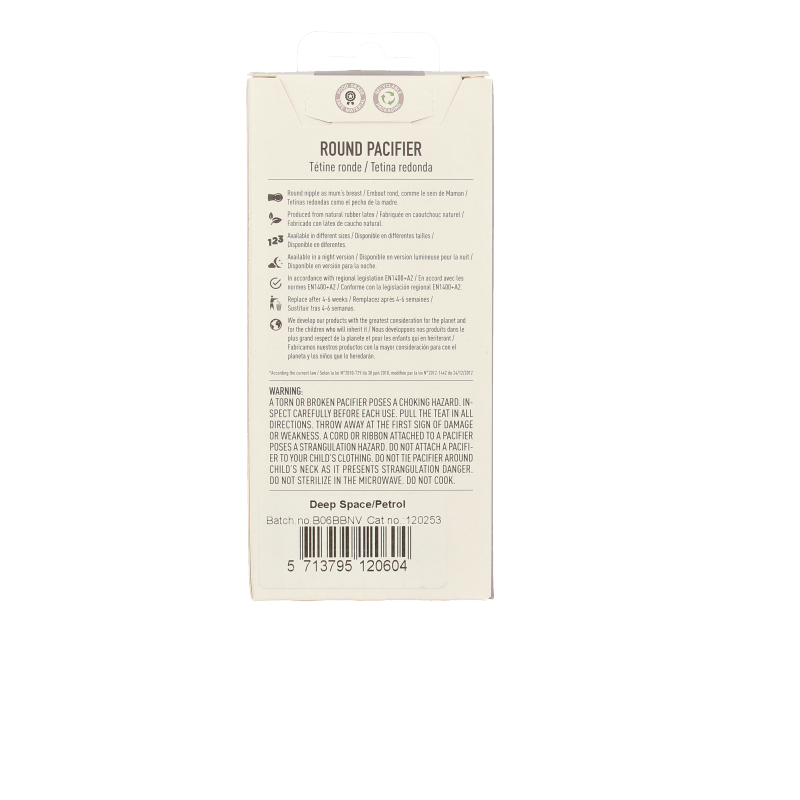 Bibs Fopspeen maat 2 deep space/petrol 2 pack 2 Stuks