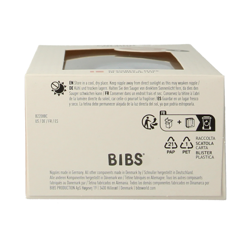 Bibs Fopspeen maat 3 baby blue 2 Stuks