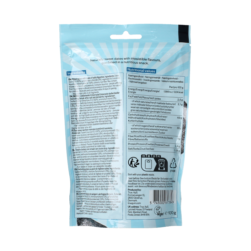 True dates Salty liquorice 100 Gram
