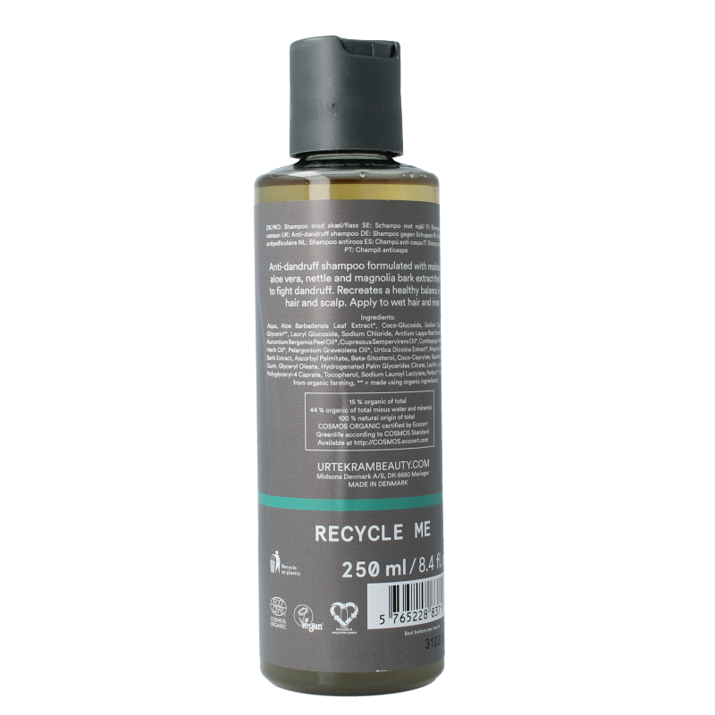 Urtekram Shampoo brandnetel dandruff 250 Milliliter