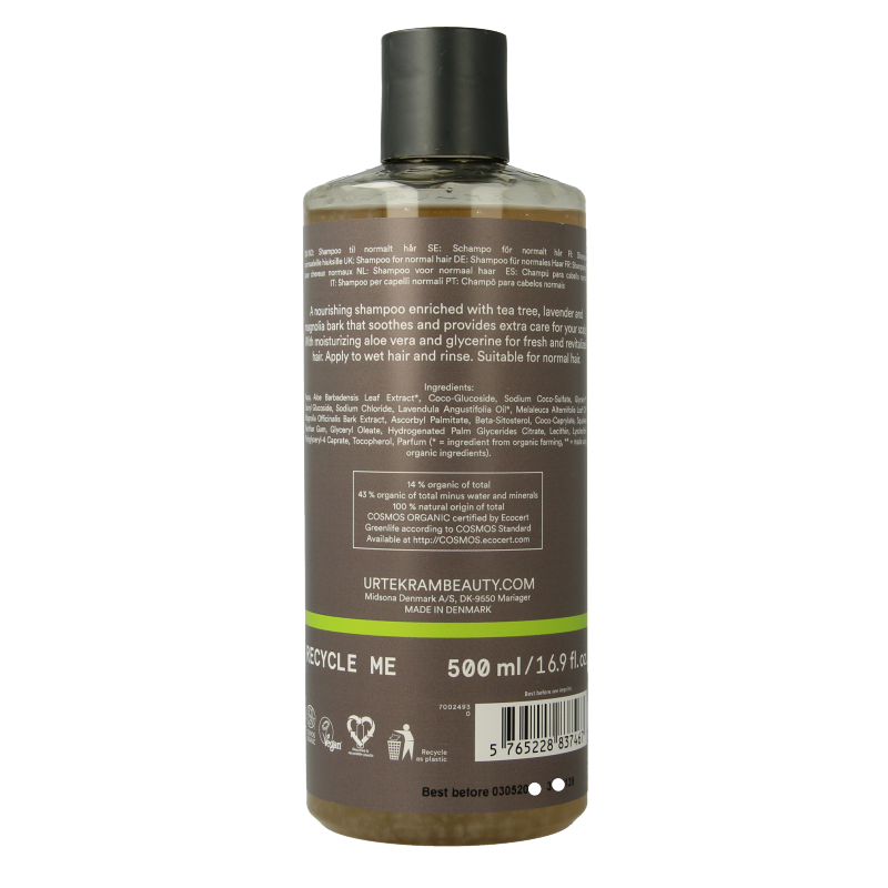 Urtekram Shampoo tea tree 500 Milliliter