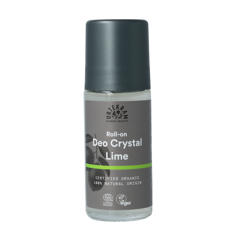 Urtekram Deodorant crystal roll on limoen 50 Milliliter