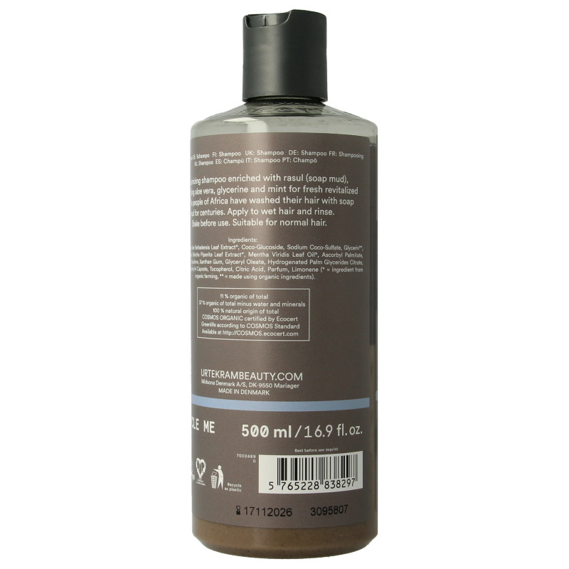 Urtekram Shampoo rhassoul 500 Milliliter