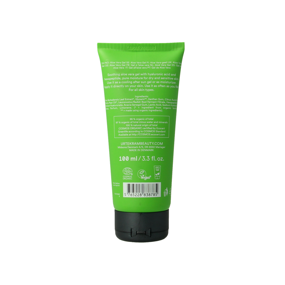 Urtekram Huidgel aloe vera 100.00 Milliliter