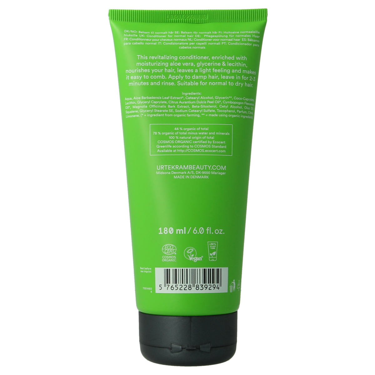 Urtekram Conditioner aloe vera 180.00 Milliliter