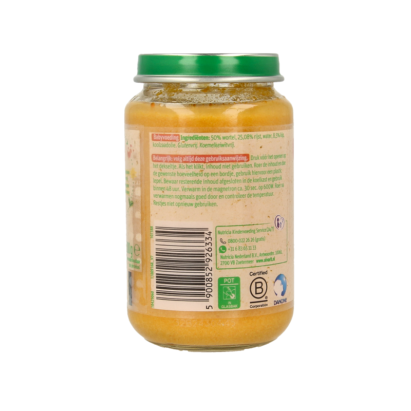 Olvarit Wortel kip rijst 6M03 200 Gram