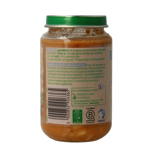 Olvarit Tomaat ham macaroni 8M09 200 Gram