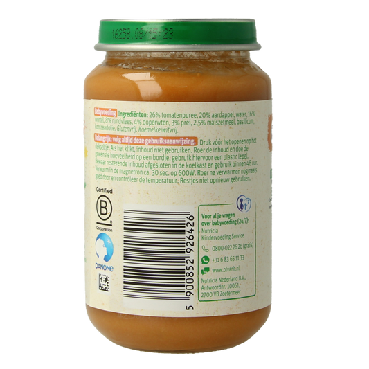 Olvarit Tomaat rundvlees aardappel wortel 200 Gram