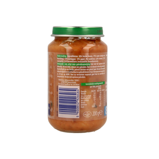 Olvarit Bruine bonen appel rundvlees aardappel 8M00 200 Gram