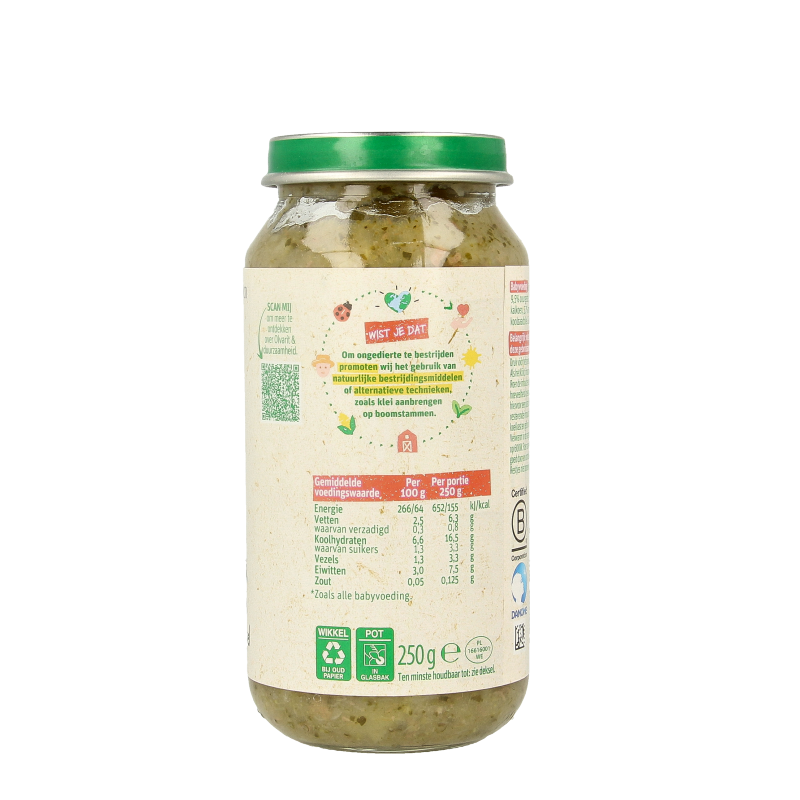 Olvarit Broccoli kalkoen aardappel 12M00 250 Gram