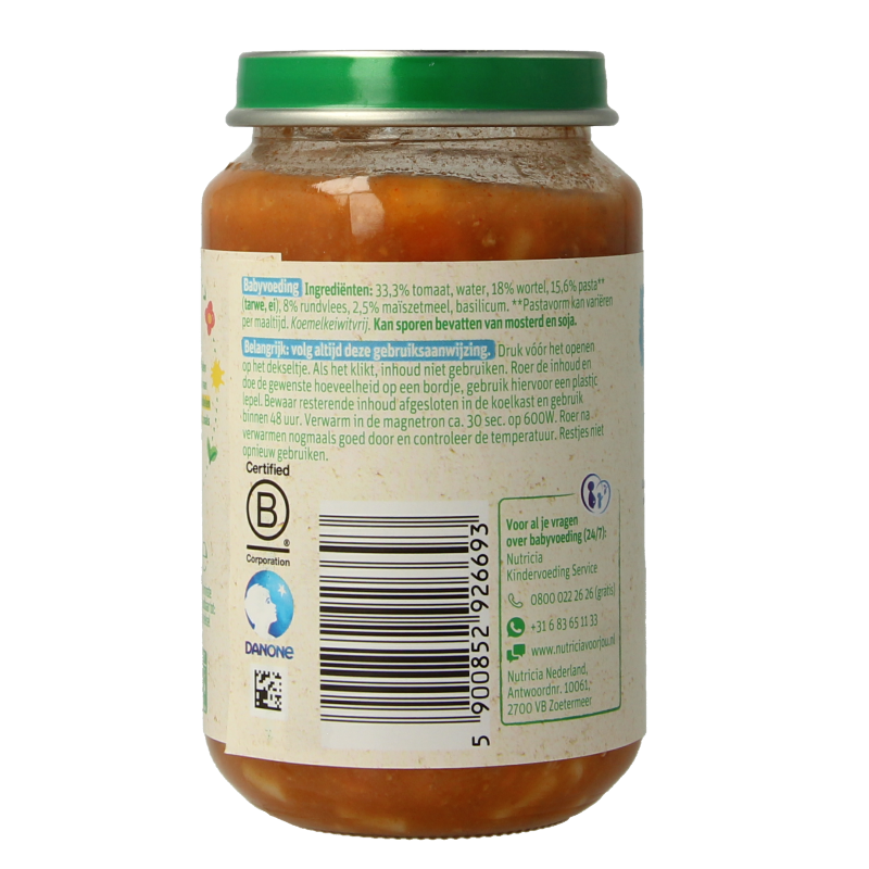 Olvarit Spaghetti bolognese 8M10 200 Gram