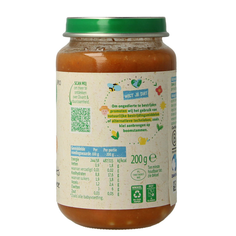 Olvarit Spaghetti bolognese 8M10 200 Gram