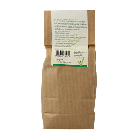 Vitiv Peper gemalen zwart bio 250 Gram
