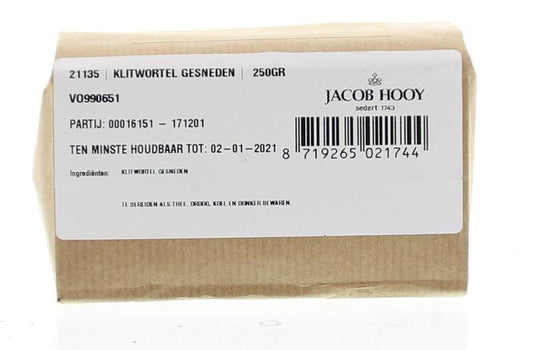 Jacob Hooy Klitwortel gesneden 250 Gram