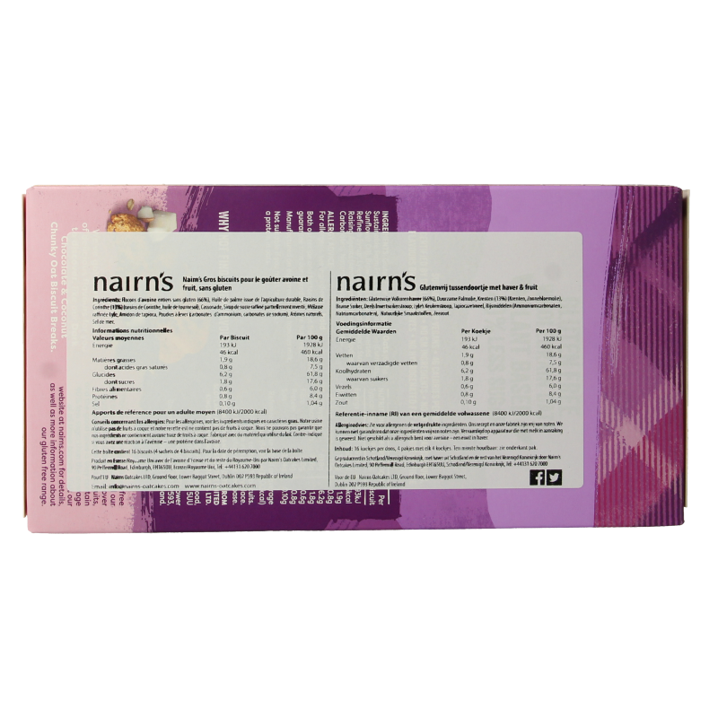 Nairns Biscuit breaks oats & fruit 160 Gram