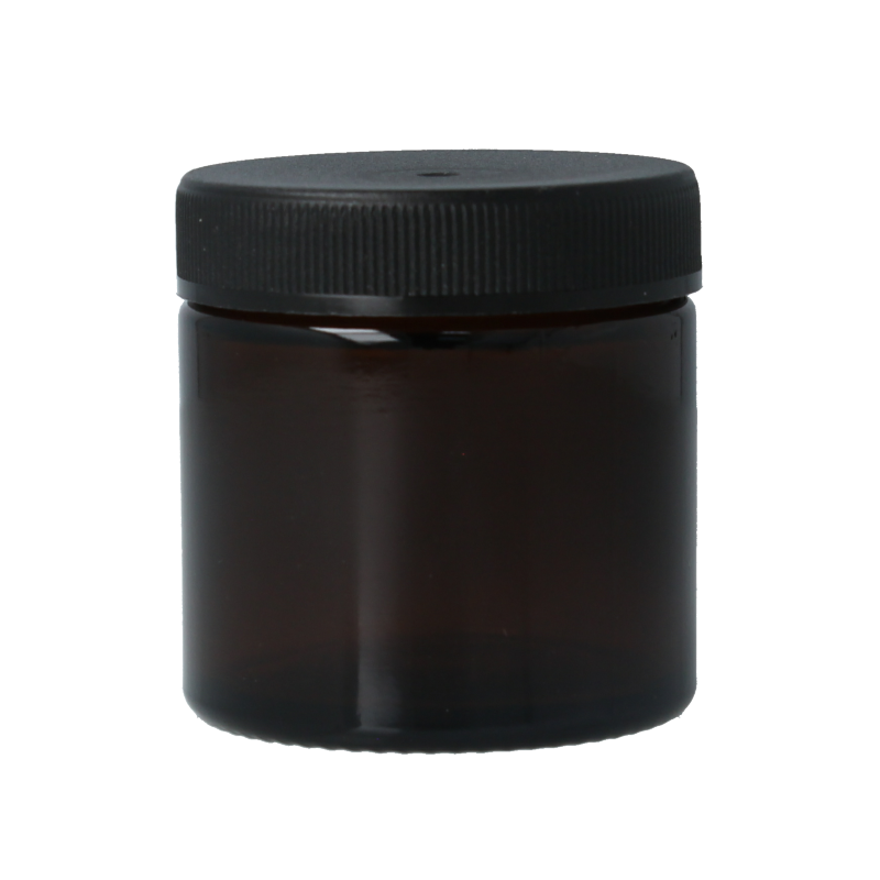 Helios Holland Zalfpot/cremepot incl deksel amber bruin glas 60ml 5 Stuks