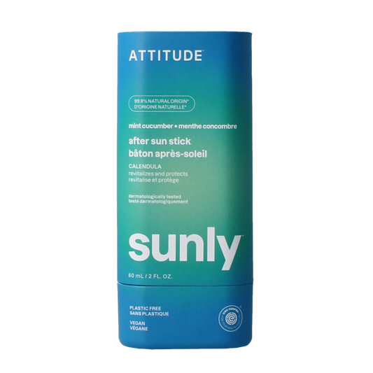 Attitude Sunly after sun stick mint & cucumber SPF30 60 Gram